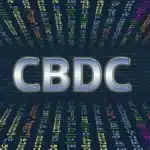Foto met een tekst: CBDC (central bank digital currency)