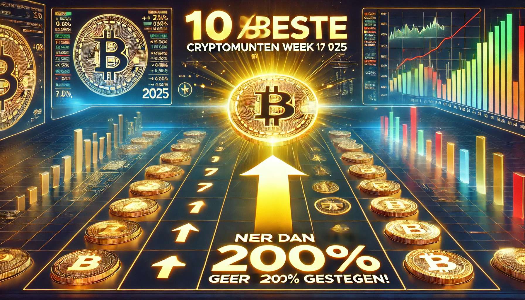 10 Beste cryptomunten week 17 2025 - Nr 1 meer dan 200% gestegen!