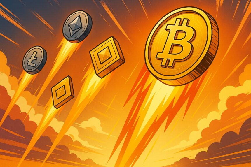 bitcoin en altcoins stijgen