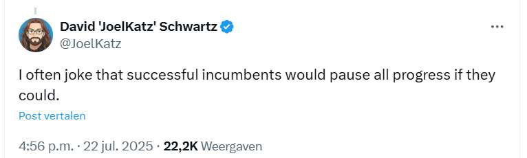 X bericht David Schwartz