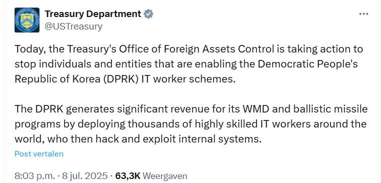 X bericht Treasury Department