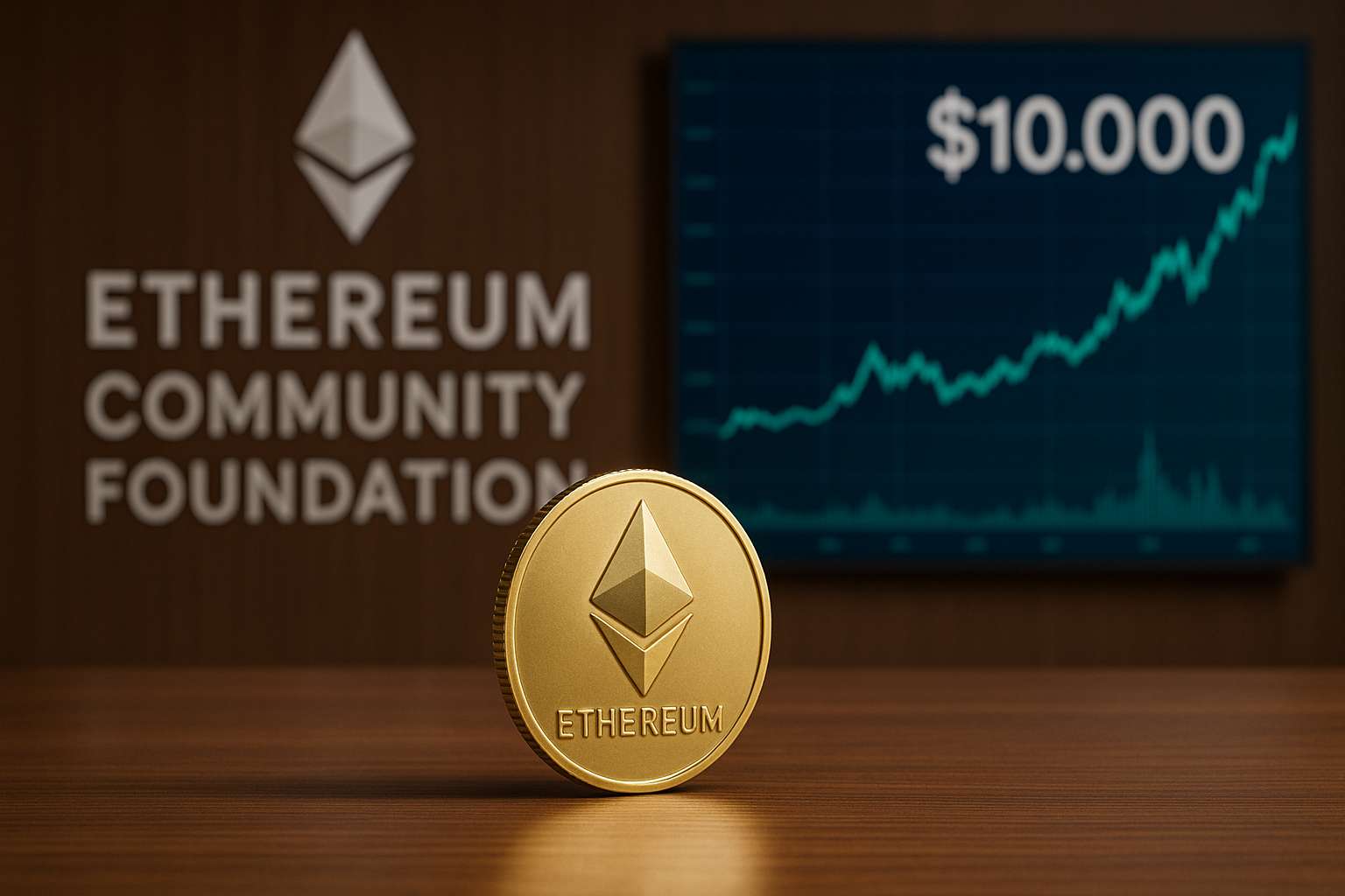 Ethereum Community Foundation: koersdoel ETH op $10.000
