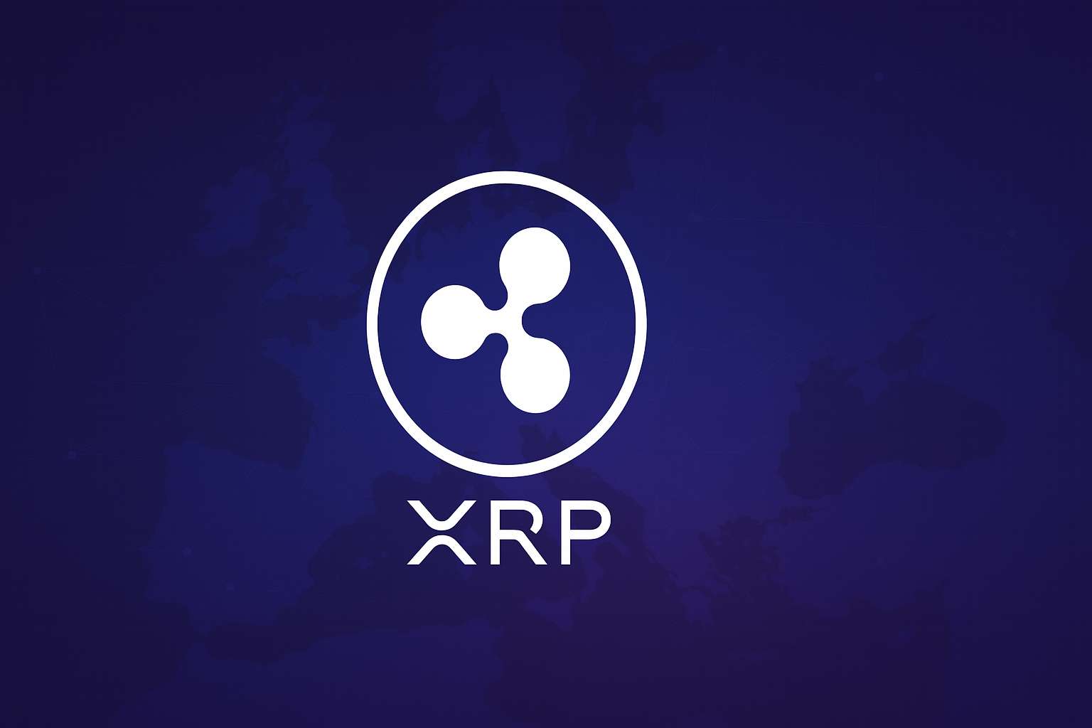 XRP kopen in Nederland en België – Ripple logo op Europese kaart