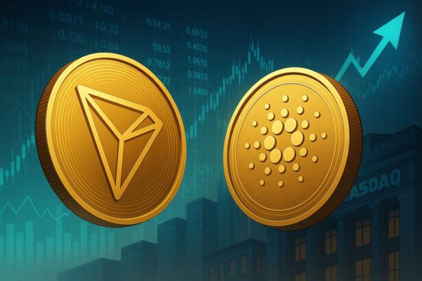 TRON stijgt naar plek 9 voorbij Cardano en Nasdaq-debuut nadert