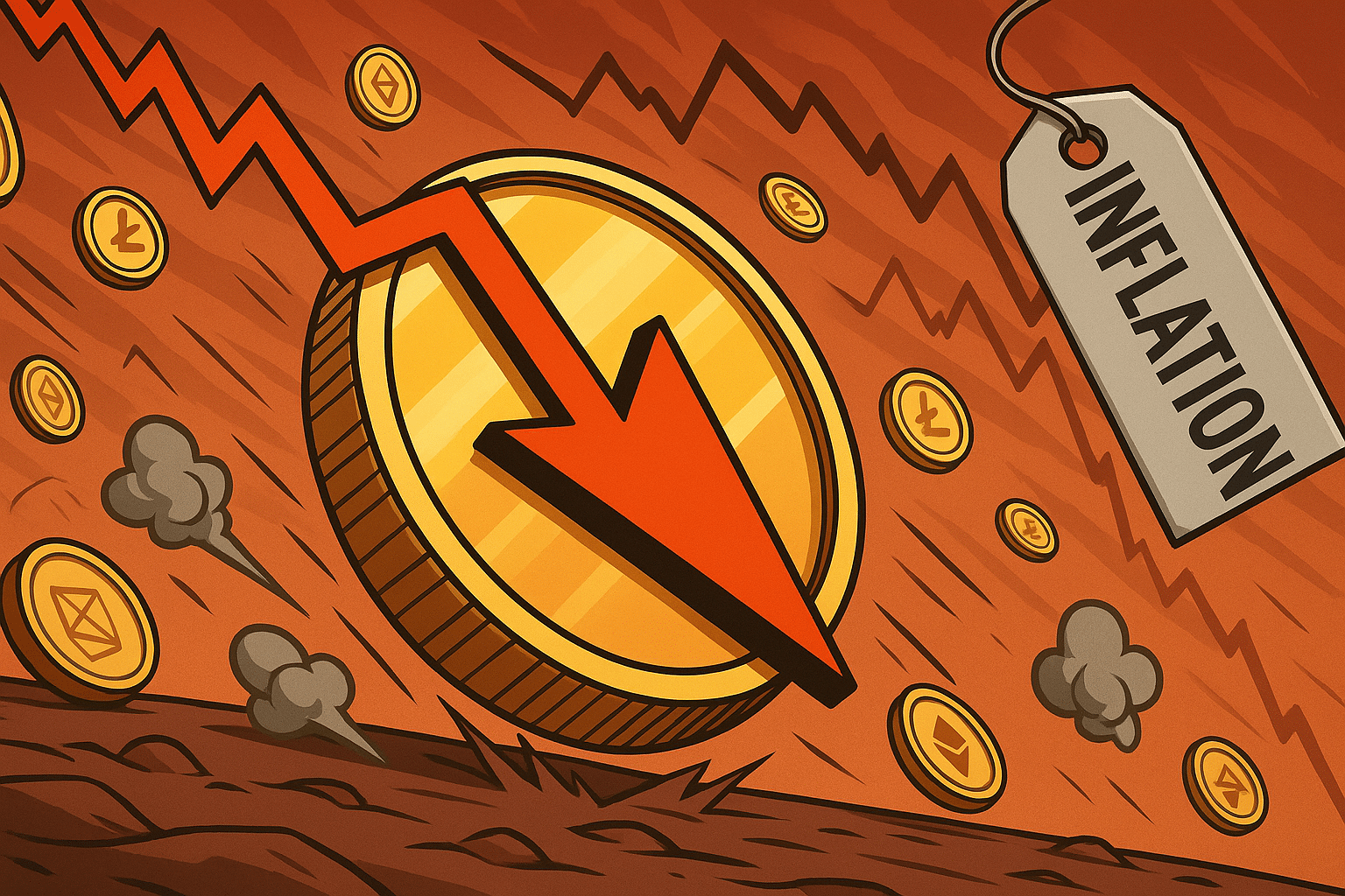 altcoin markt daalt door inflatie VS