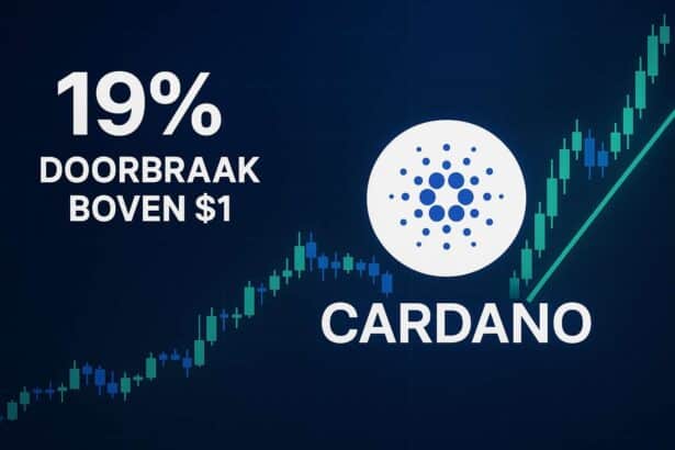 Cardano koers knalt 19% omhoog: doorbraak boven $1 is een feit