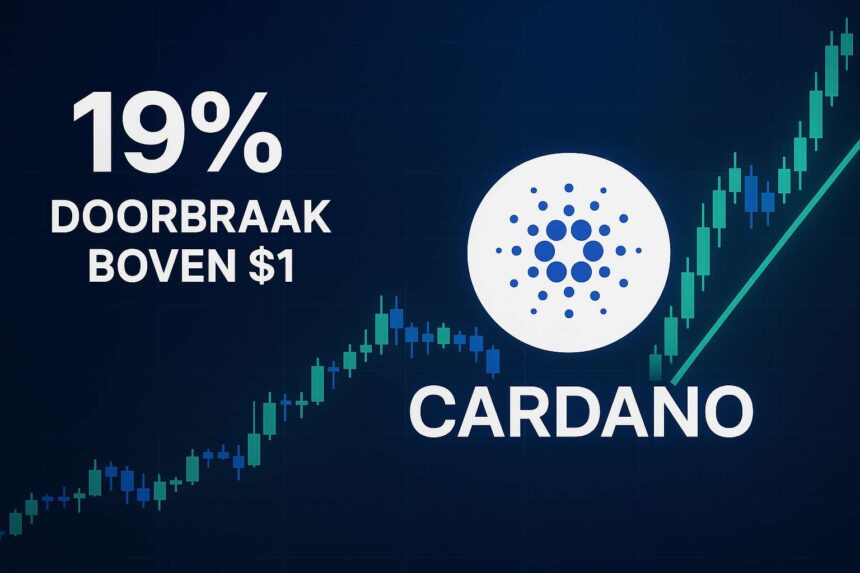 Cardano koers knalt 19% omhoog: doorbraak boven $1 is een feit