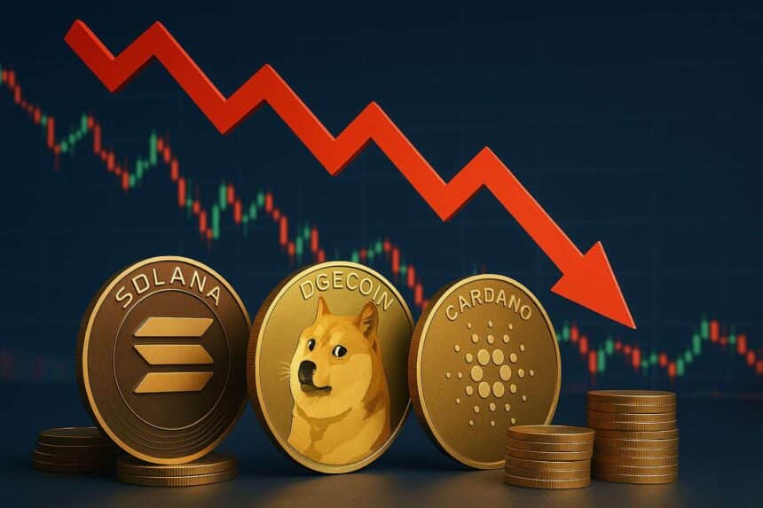Crypto paniek! Solana, Cardano en Dogecoin leiden de val