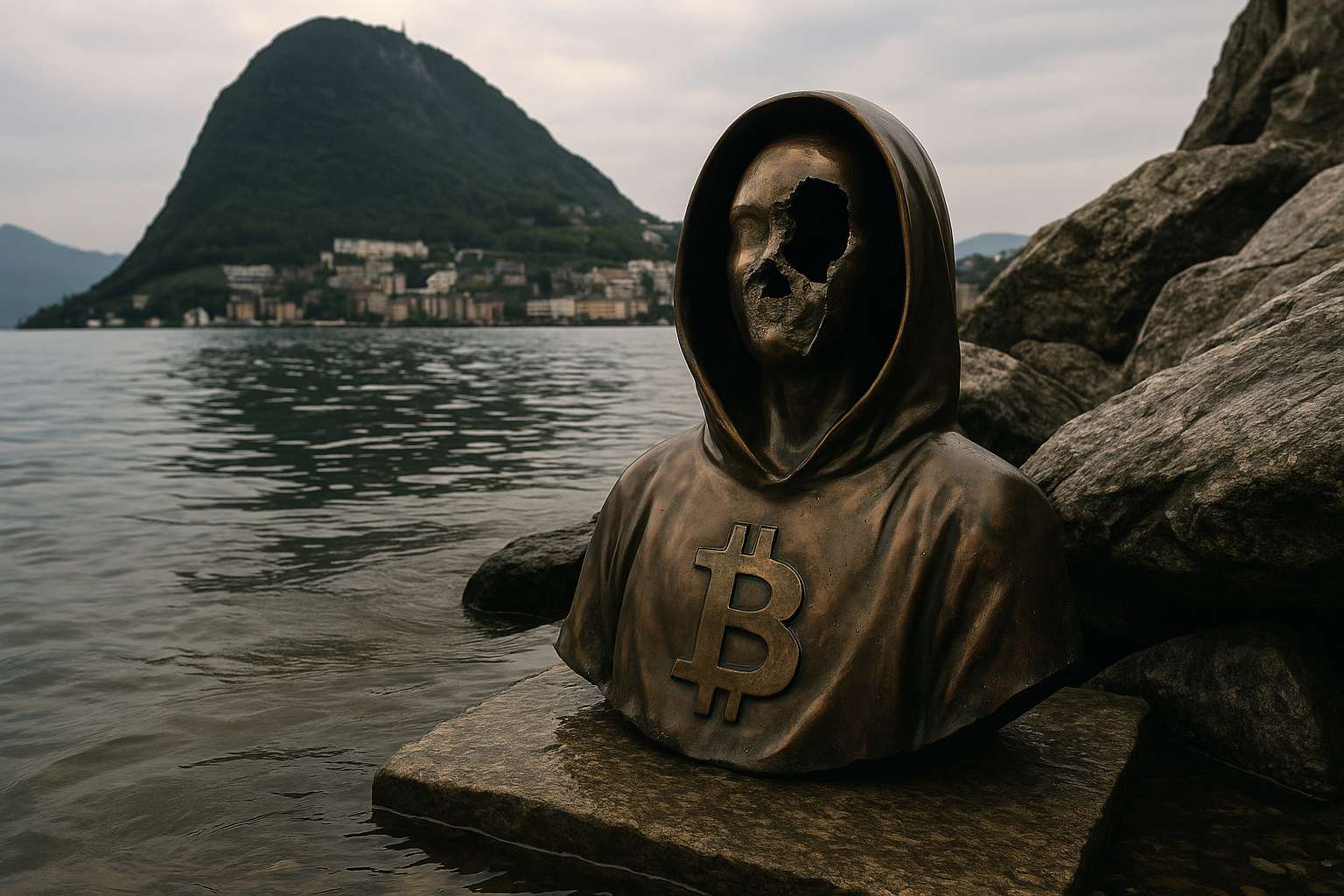 Satoshi standbeeld vernield: Bitcoin-fans starten actie voor herstel