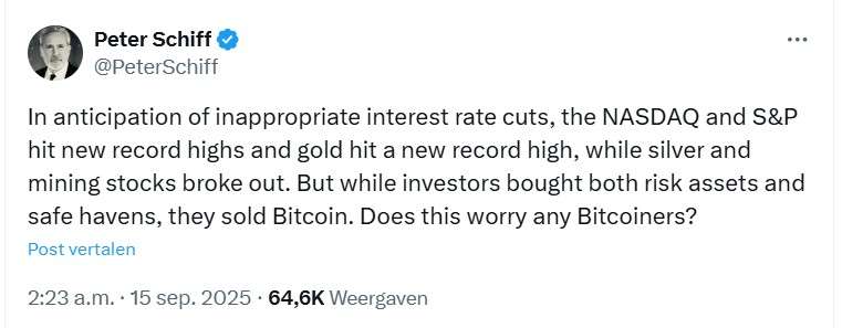 X bericht Peter Schiff