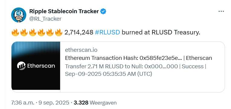 X bericht Ripple Stablecoin Tracker