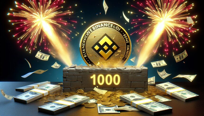 Binance Coin BNB doorbreekt voor het eerst grens van 1000 dollar