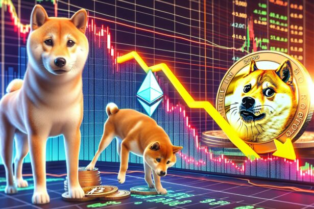 Ethereum daalt onder 4000 dollar Shiba Inu en Dogecoin zoeken herstel