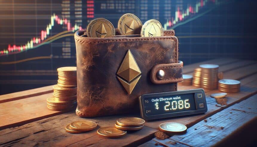 Oude Ethereum-wallet neemt winst met 2.086 ETH in stablecoins