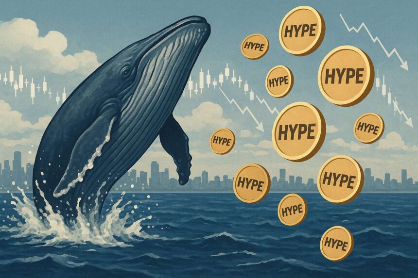 Whale verkoopt HYPE tokens na winst van 90 miljoen dollar