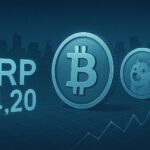 XRP mikt op $4,20 doorbraak, terwijl Bitcoin en Dogecoin volgen