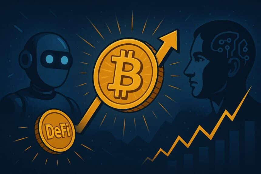 Bitcoin stijgt weer: crypto-markt leeft op door DeFi en AI-hype