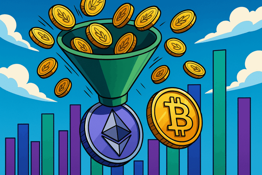 instroom bitcoin en ethereum etfs