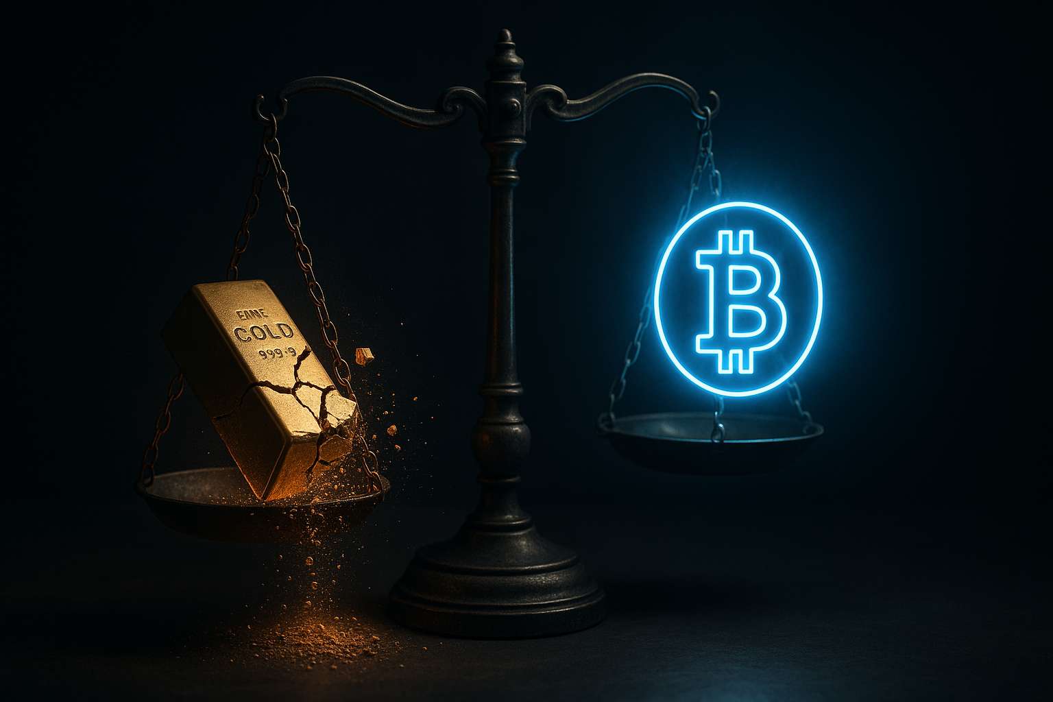 Goud stort in na recordhoogte wat betekent dit voor Bitcoin?