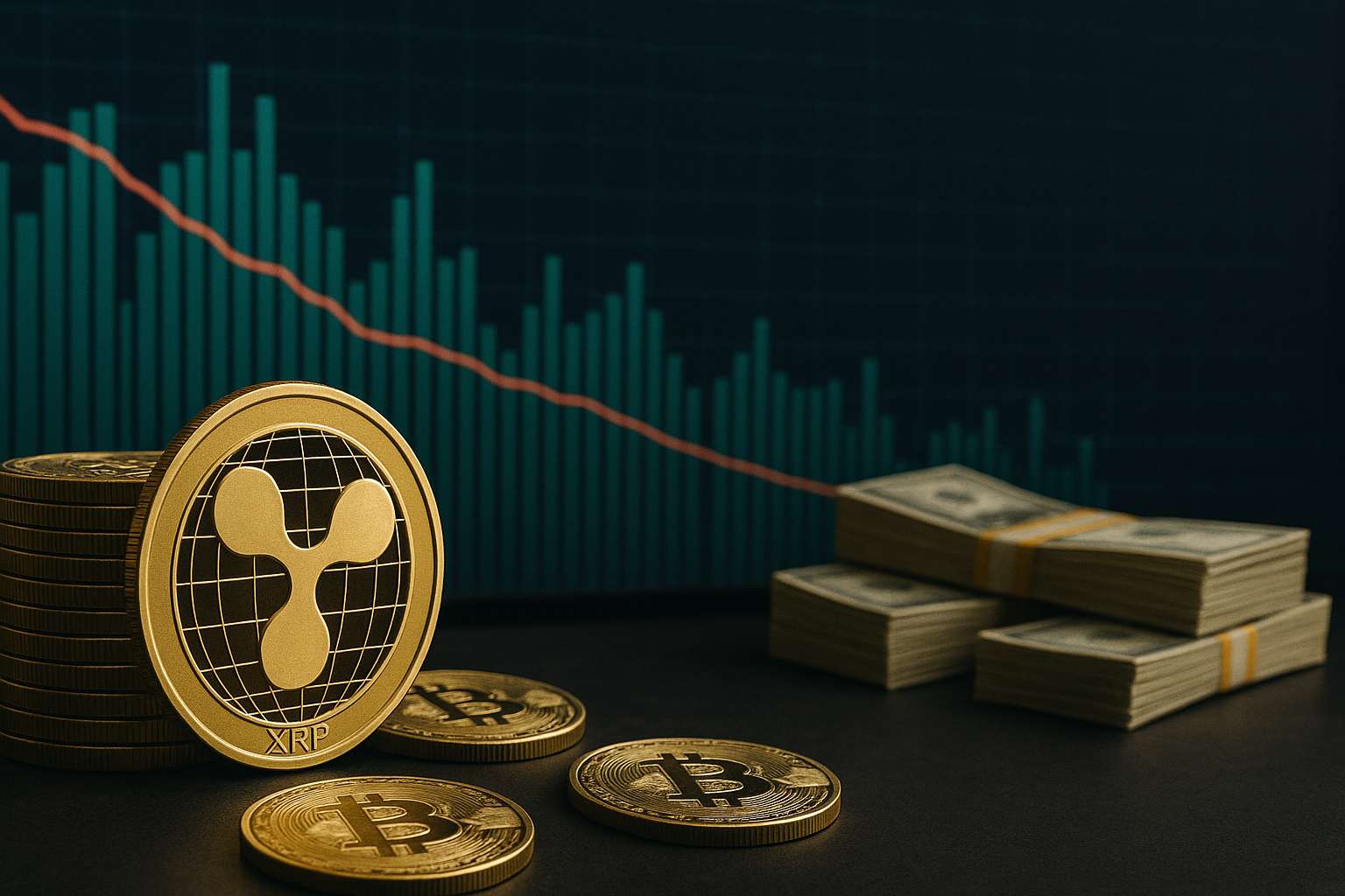 XRP Ledger transacties halveren door dalende netwerkactiviteit