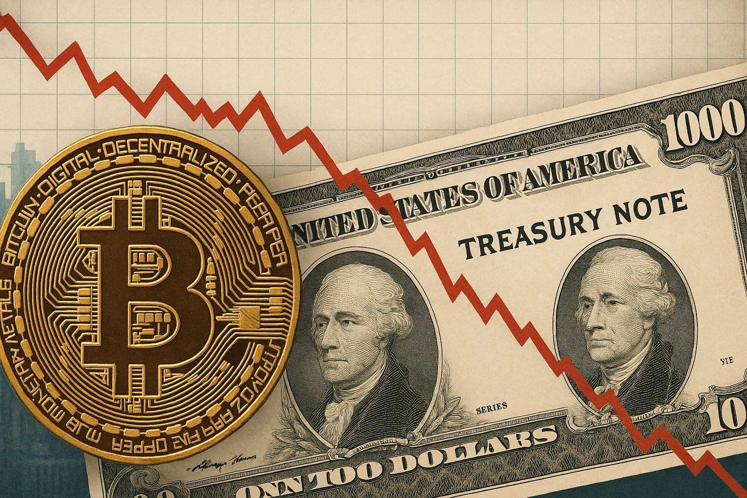 Bitcoin verliest van Amerikaanse staatsobligaties in 2025