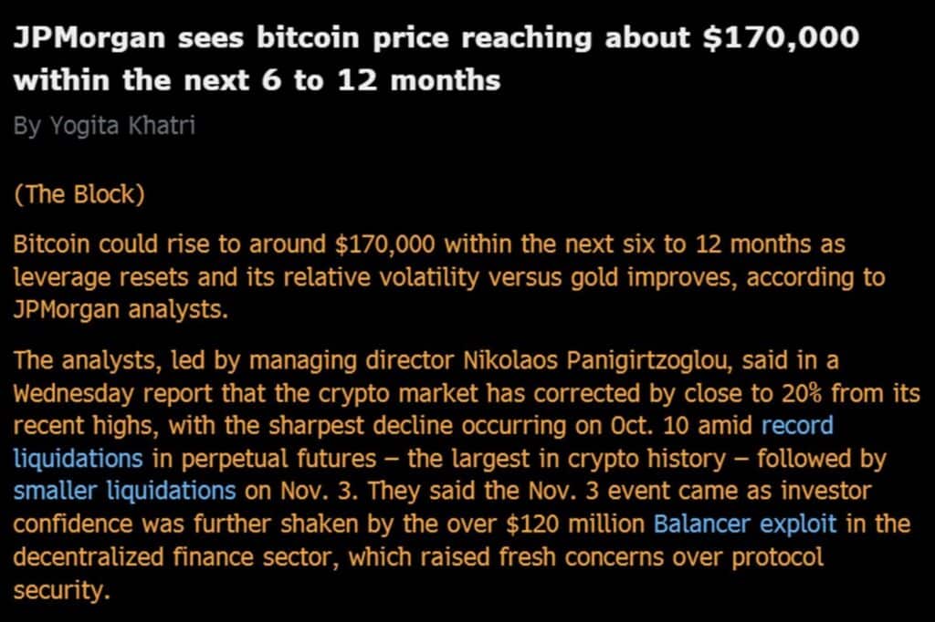 JPMorgan Bitcoin verwachting en markanalyse