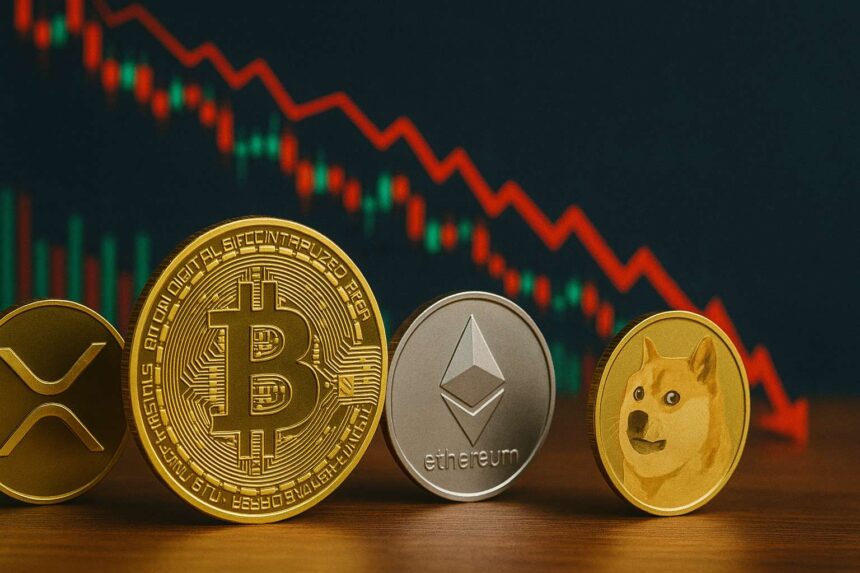 Dit is waarom XRP, BTC, ETH en DOGE vandaag hard dalen