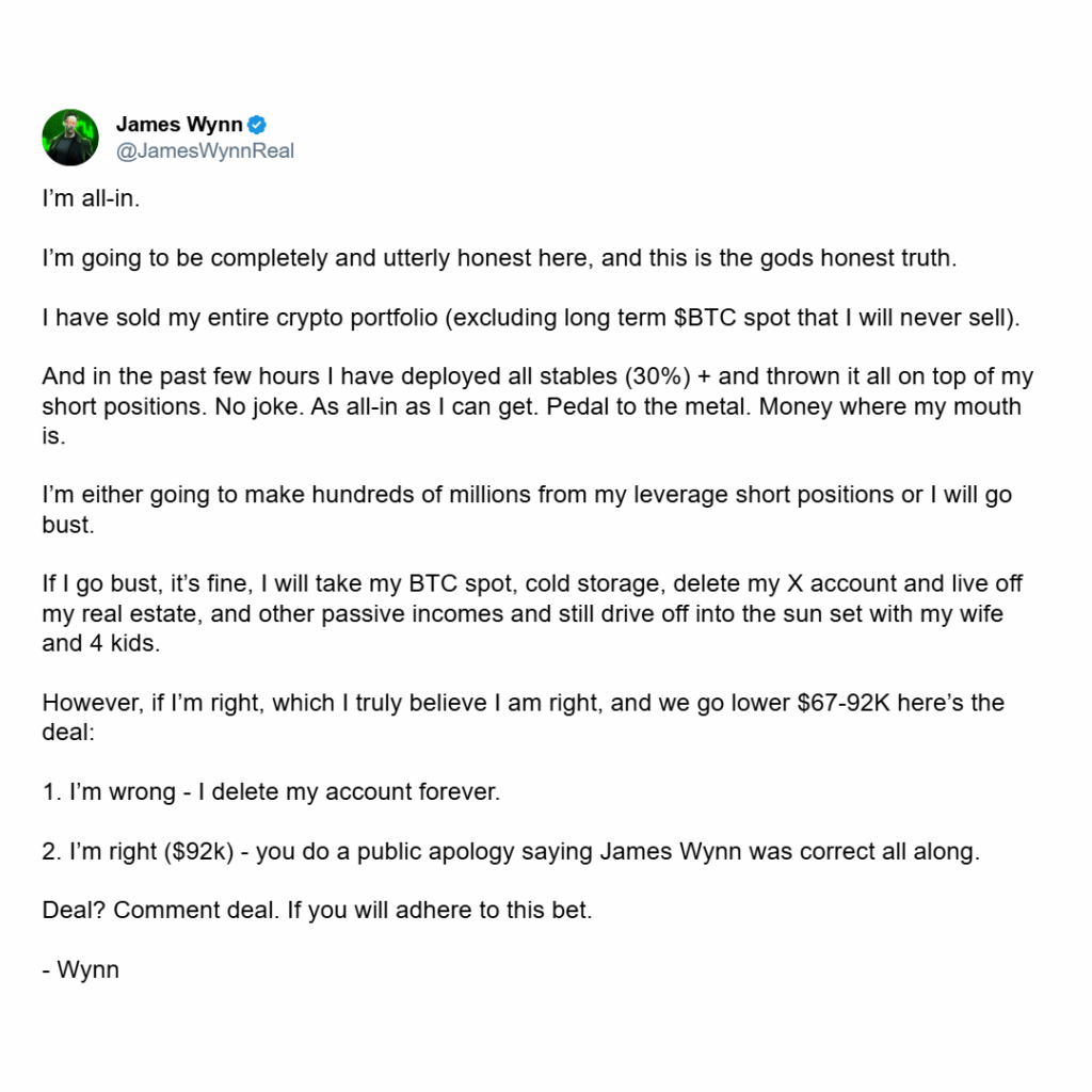 James Wynn - X bericht