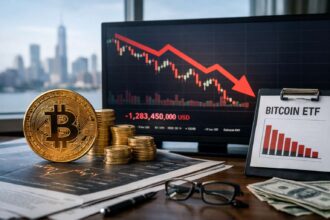 Grote uitstroom bij Bitcoin ETF’s trekt koers verder omlaag
