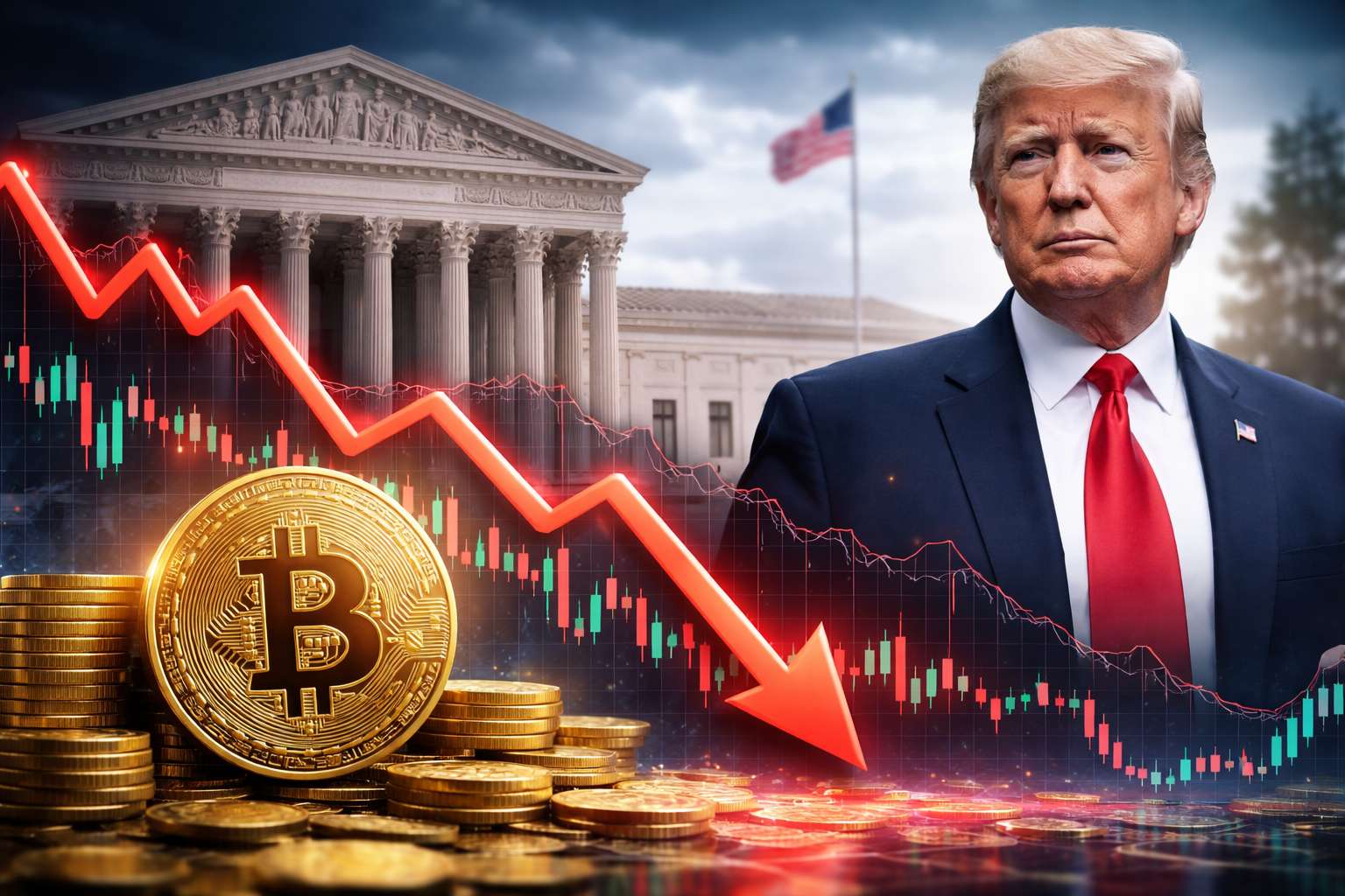 Bitcoin zakt onder $90.000 na uitstel uitspraak Trump-tarieven
