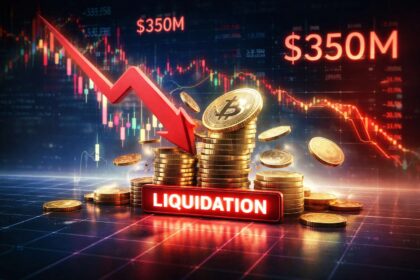 Cryptomarkt ziet $350 miljoen verdampen door massale liquidaties