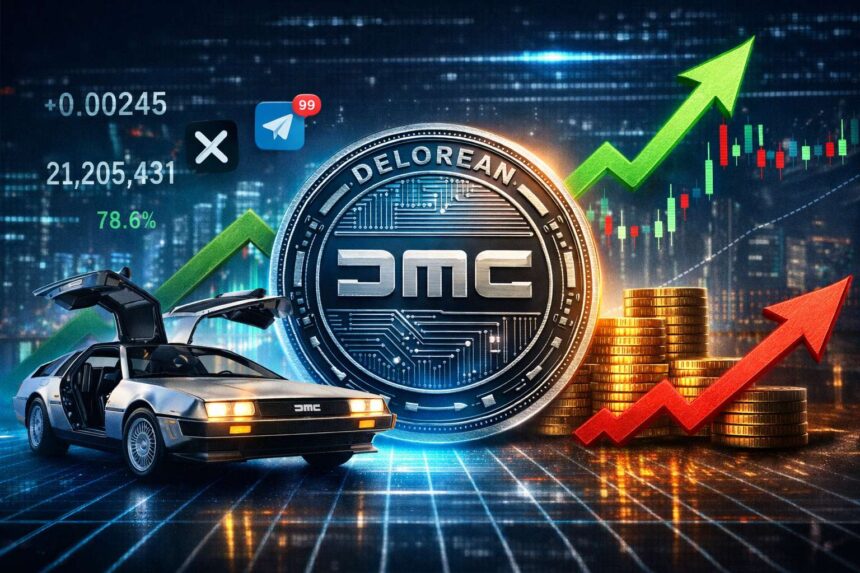 DeLorean (DMC) koers stijgt 300% door sociale media hype