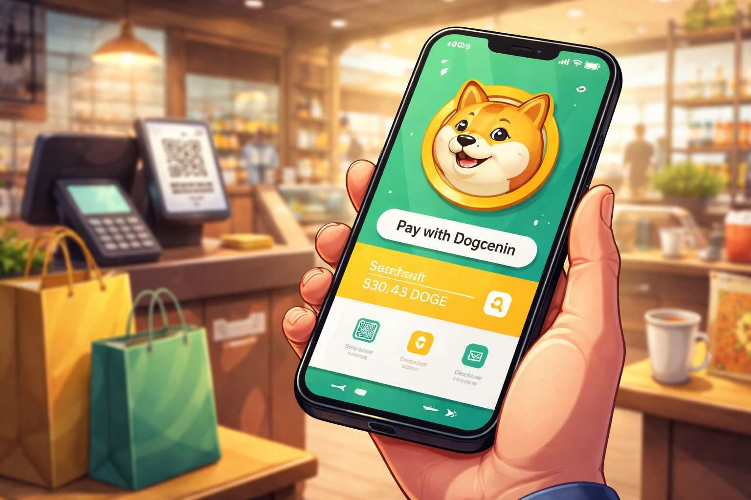 Dogecoin krijgt betaalapp, maar verwachtingen blijven voorlopig bescheiden