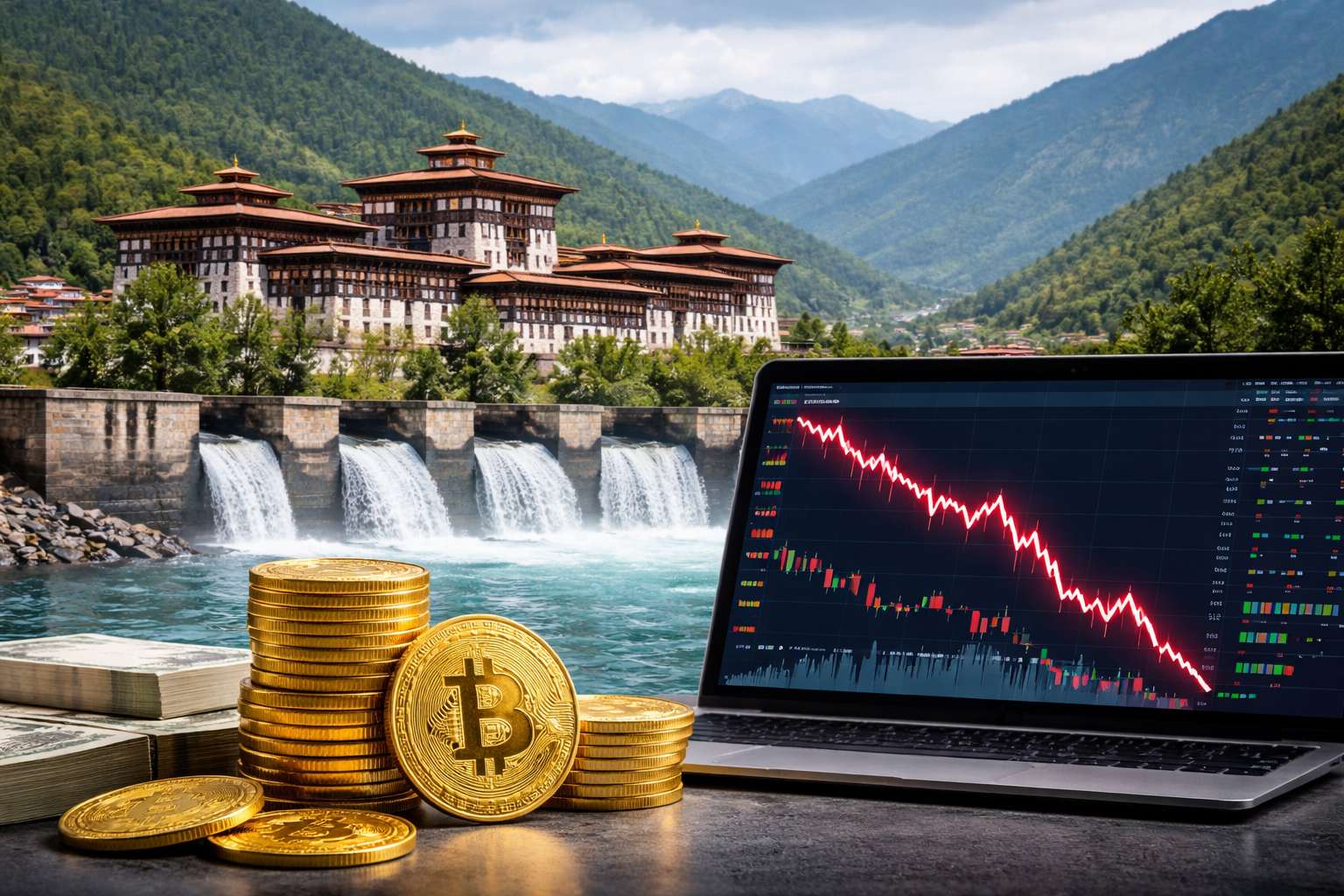 Bhutan verkoopt Bitcoin tijdens koersdip