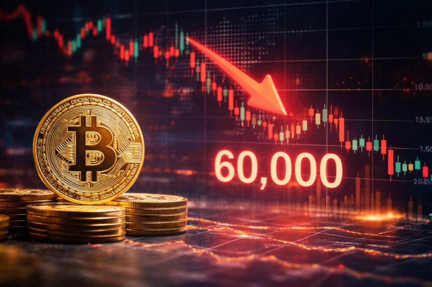 Dreigt Bitcoin onder 60.000 dollar te zakken?