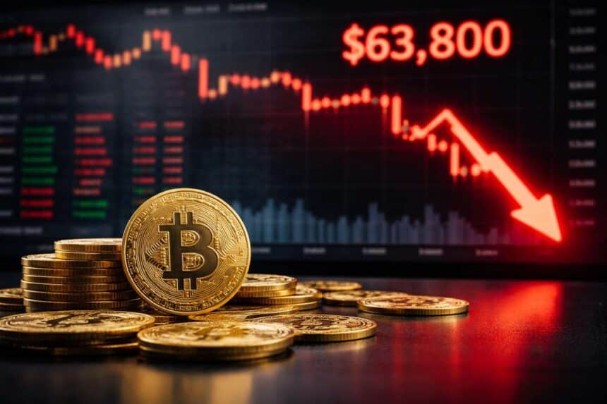 Bitcoin onder 64.000 dollar na plotselinge verkoopgolf