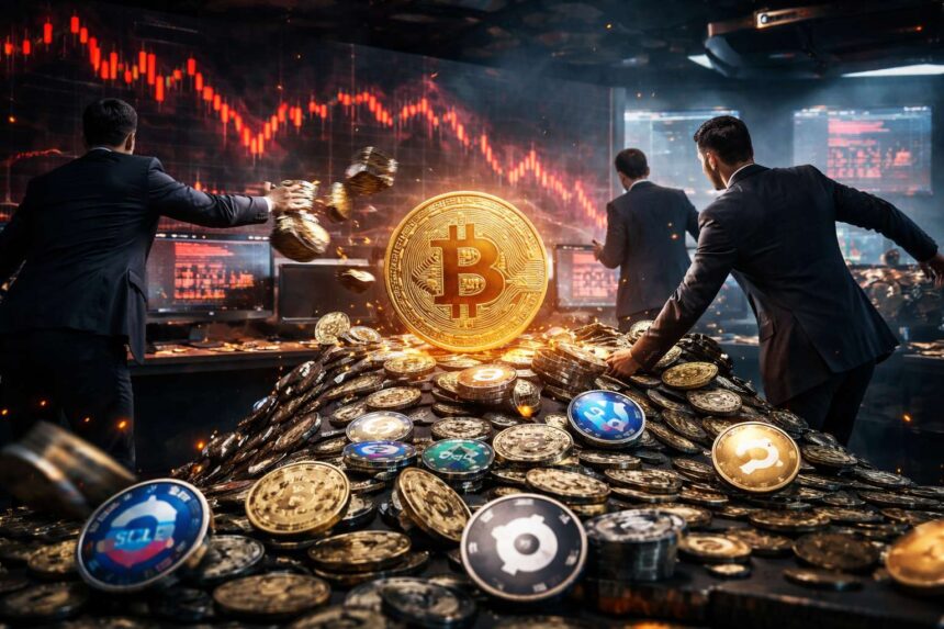 Grote beleggers in crypto laten veel altcoins vallen