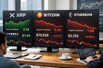 Santiment: XRP-traders optimistisch, sfeer BTC en ETH slaat om