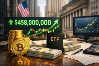Amerikaanse Bitcoin ETF instroom bereikt 458 miljoen dollar