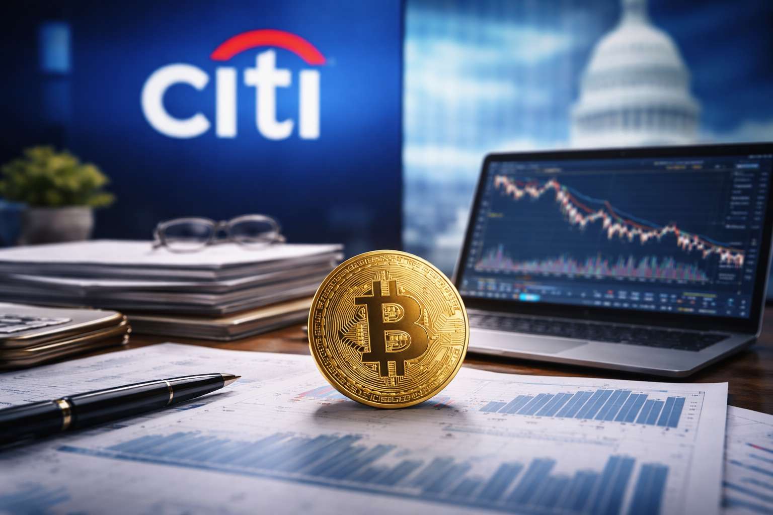 Citigroup verlaagt Bitcoin-doel door vertraging CLARITY Act