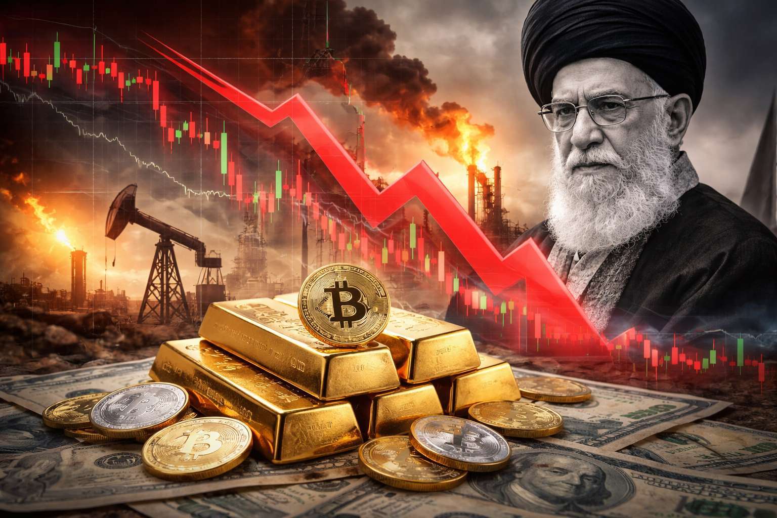 Dood Khamenei drukt crypto koersen, goud profiteert