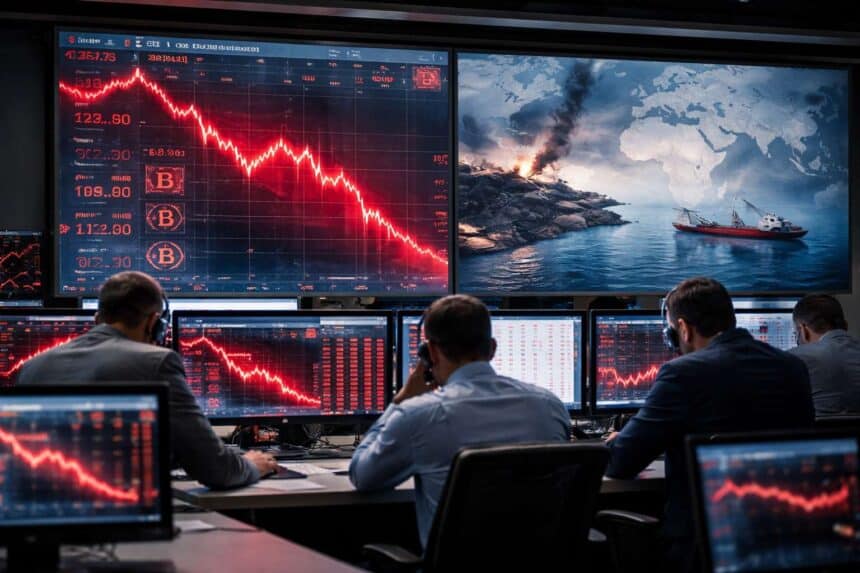 Cryptomarkt crash dreigt door Iran-oorlog, zegt grote bank in VS