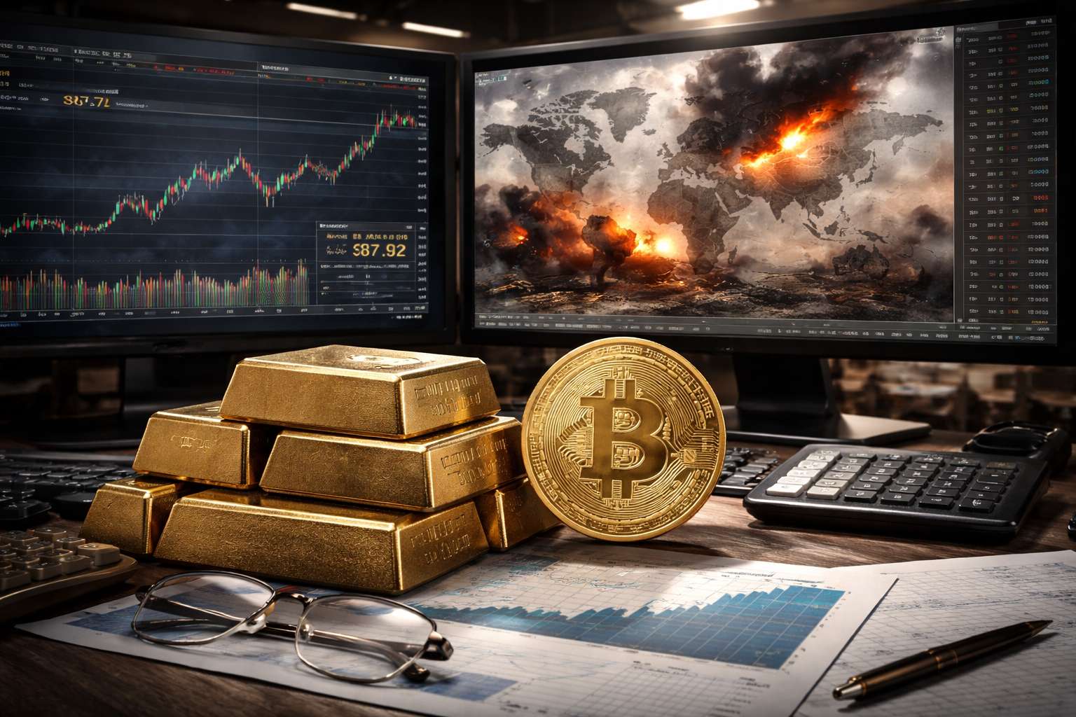 Peter Schiff waarschuwt: Bitcoin kan dalen, goud stijgt door oorlog