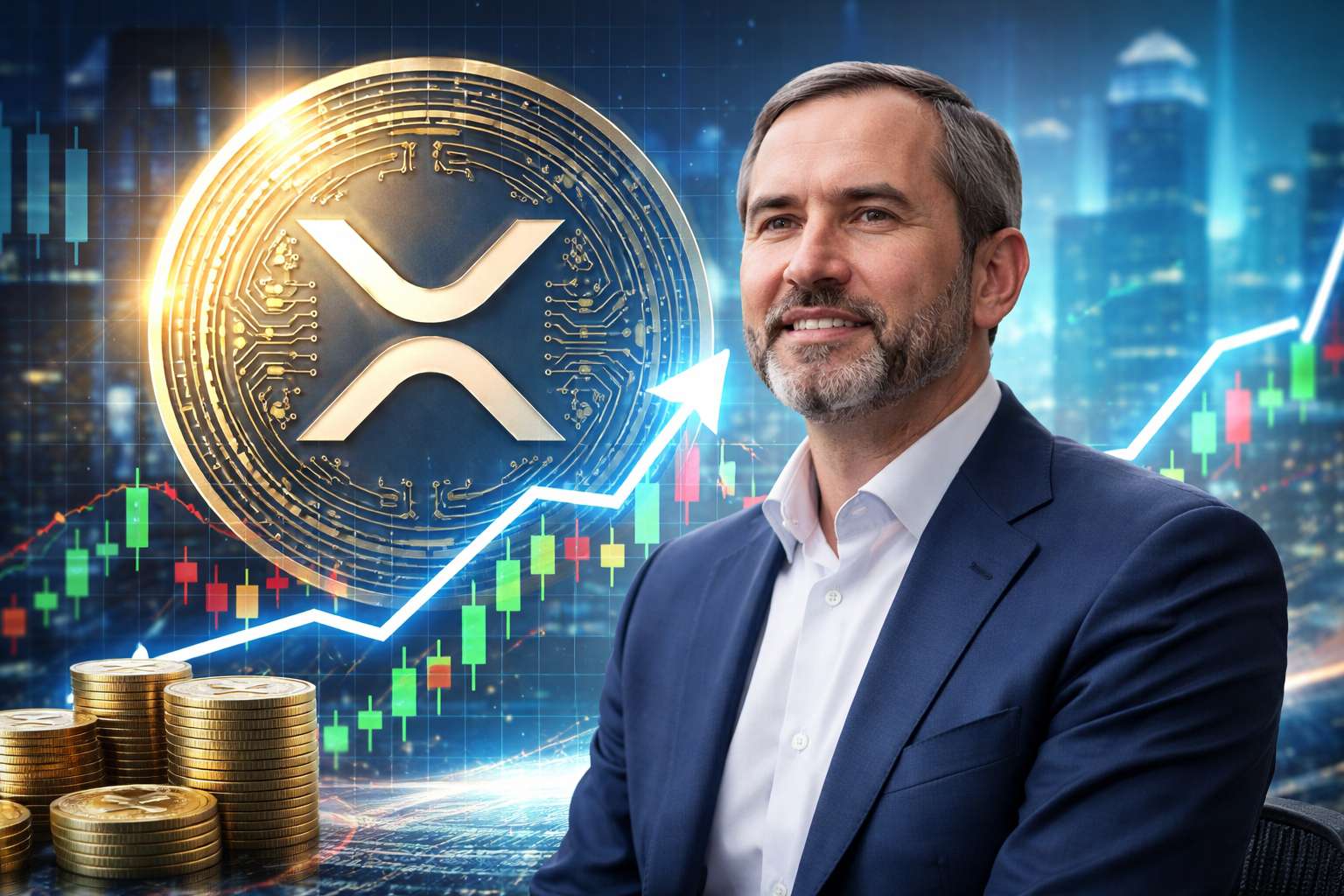 XRP koers herstelt, Ripple CEO Garlinghouse ziet groei bij banken