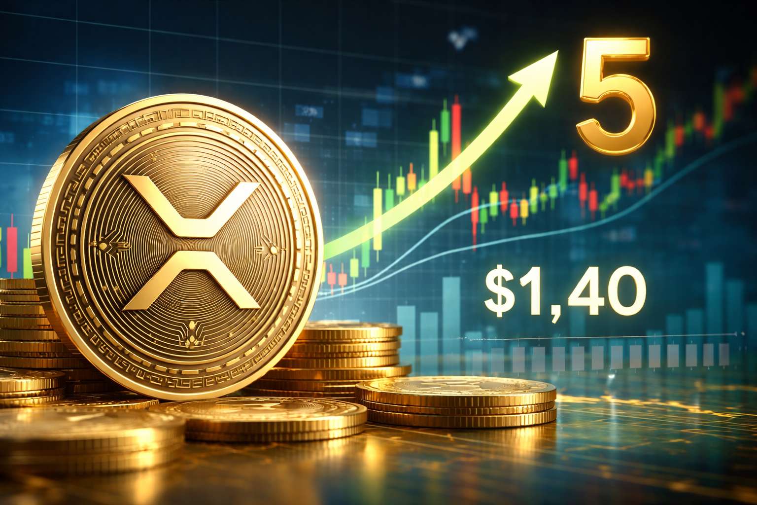 XRP koers richting $5? Blijft $1,40 standhouden?